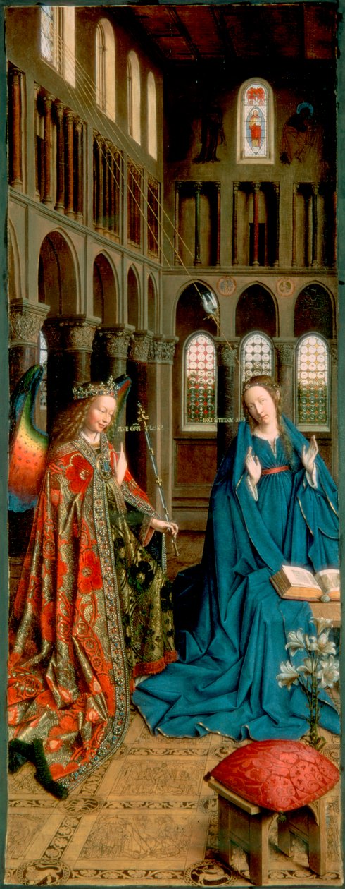 Az Angyali üdvözlet”, 1434-1436. alkotó: Jan van Eyck