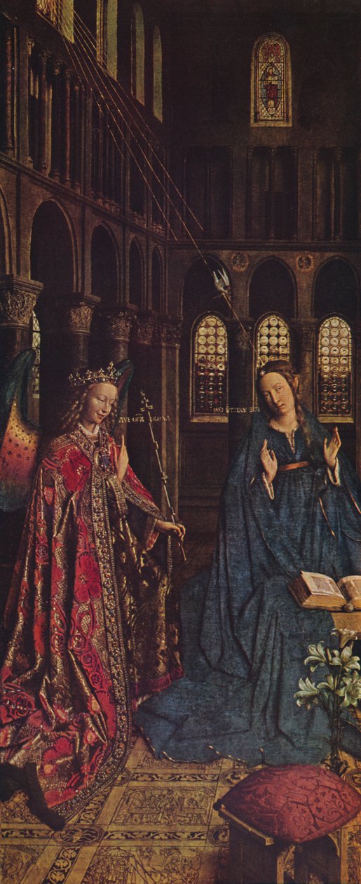 Angyali üdvözlet, 1434-1436 alkotó: Jan van Eyck