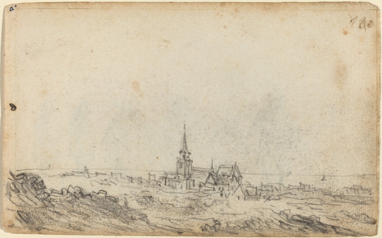 Kilátás Scheveningenre [recto] alkotó: Jan van Goyen
