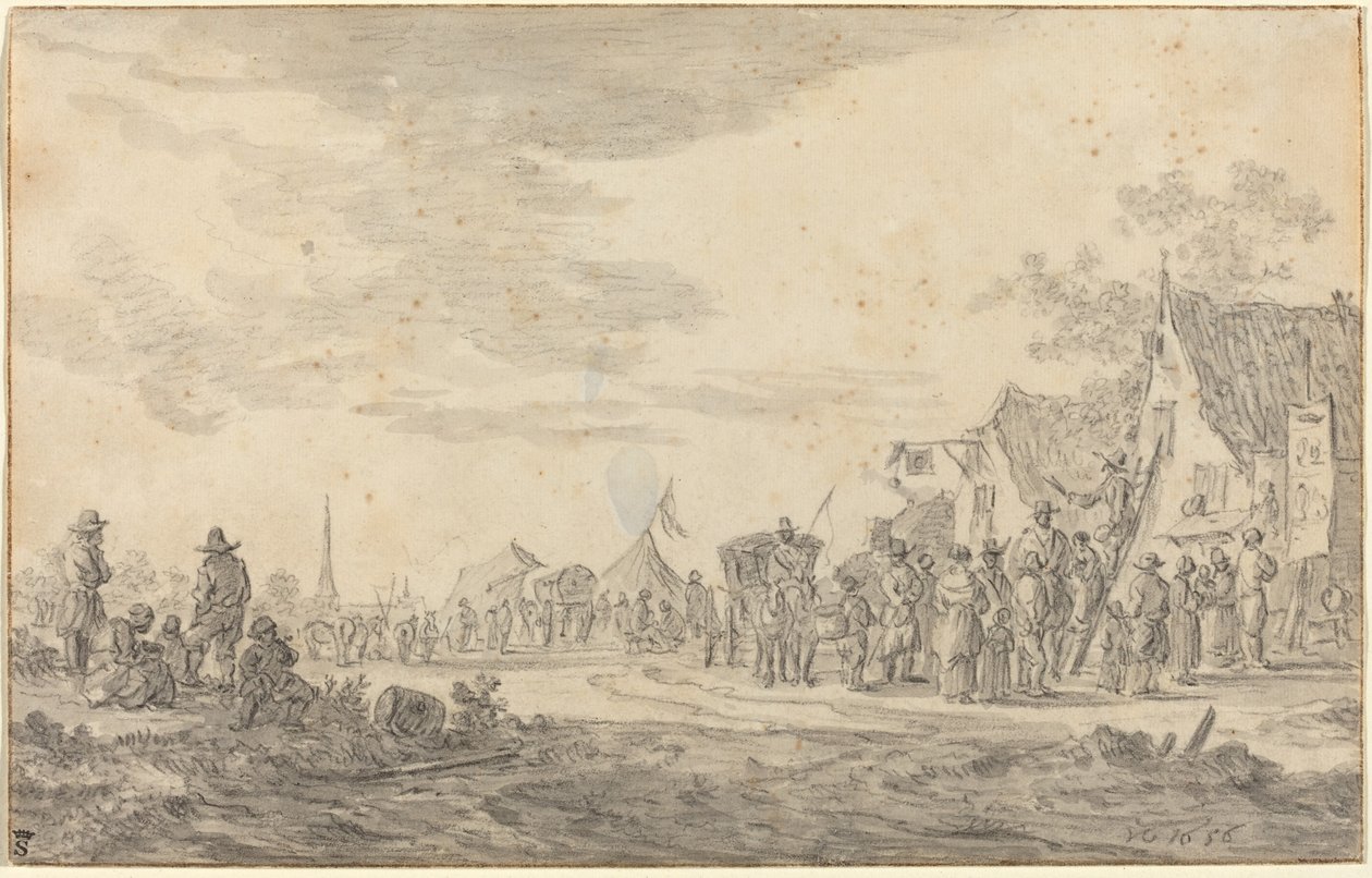 Falusi vásár alkotó: Jan van Goyen