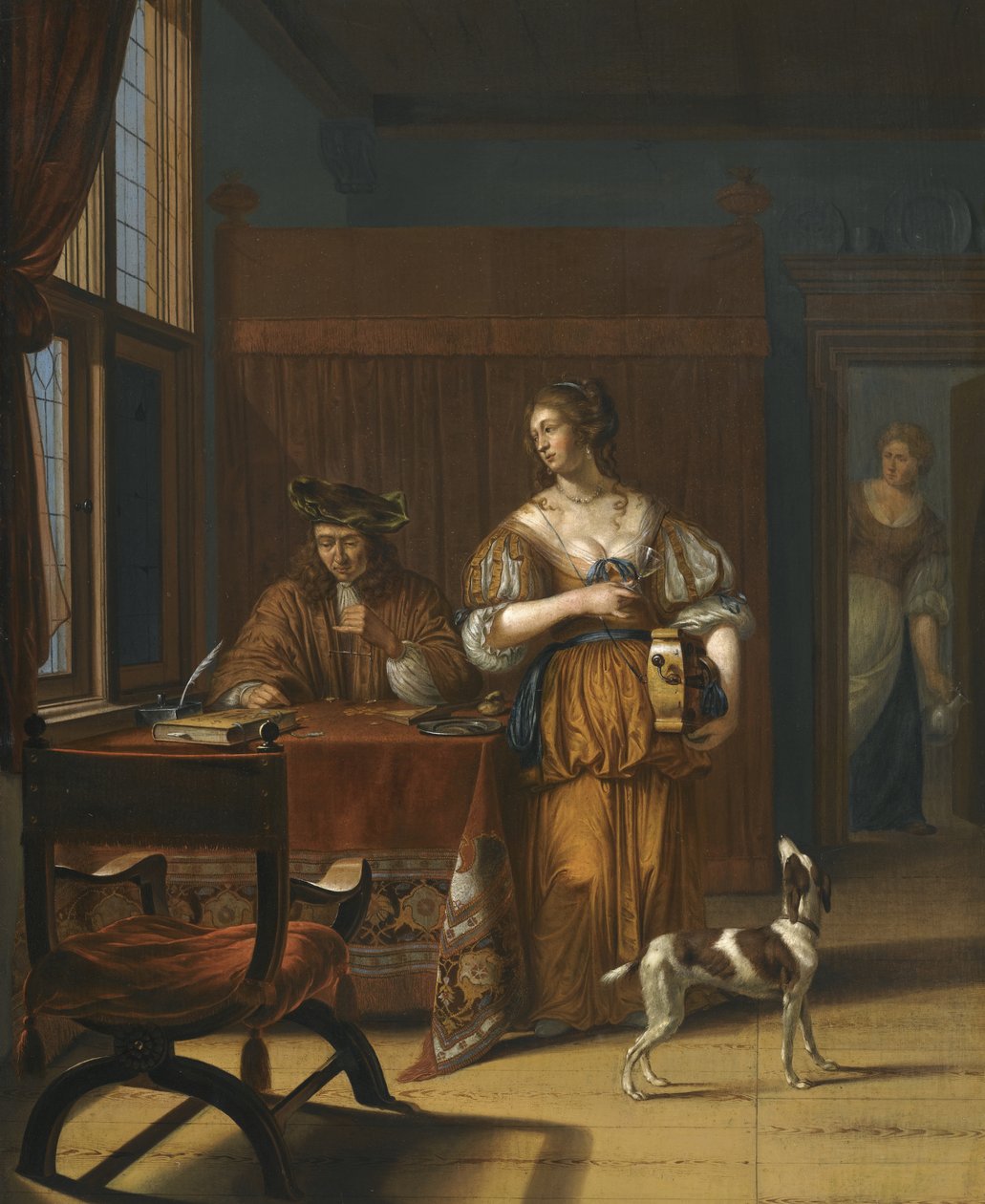 A pénzváltó, 1675 alkotó: Jan van Haensbergen