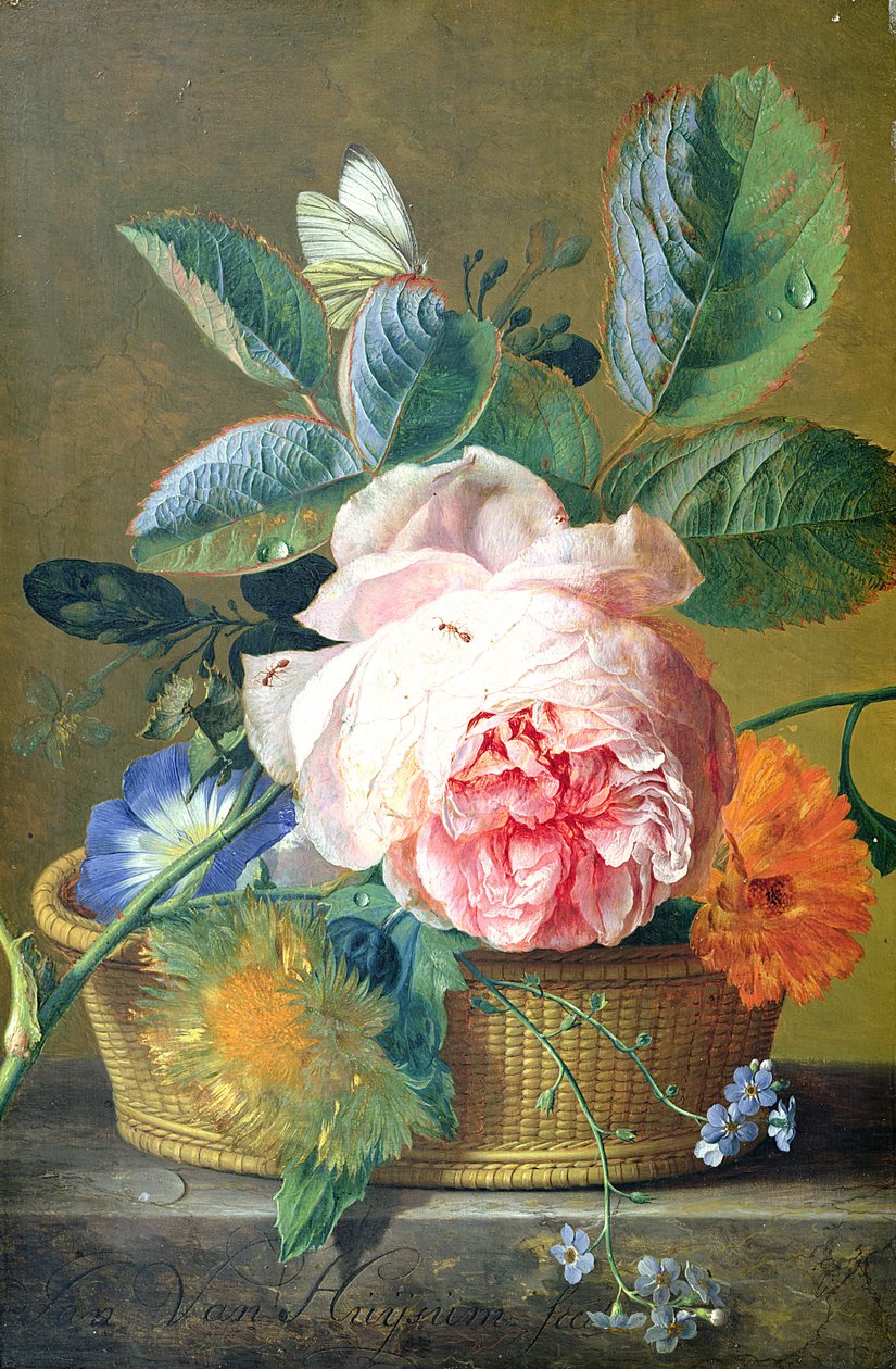 Kosár virágokkal, 1740-45 alkotó: Jan van Huysum