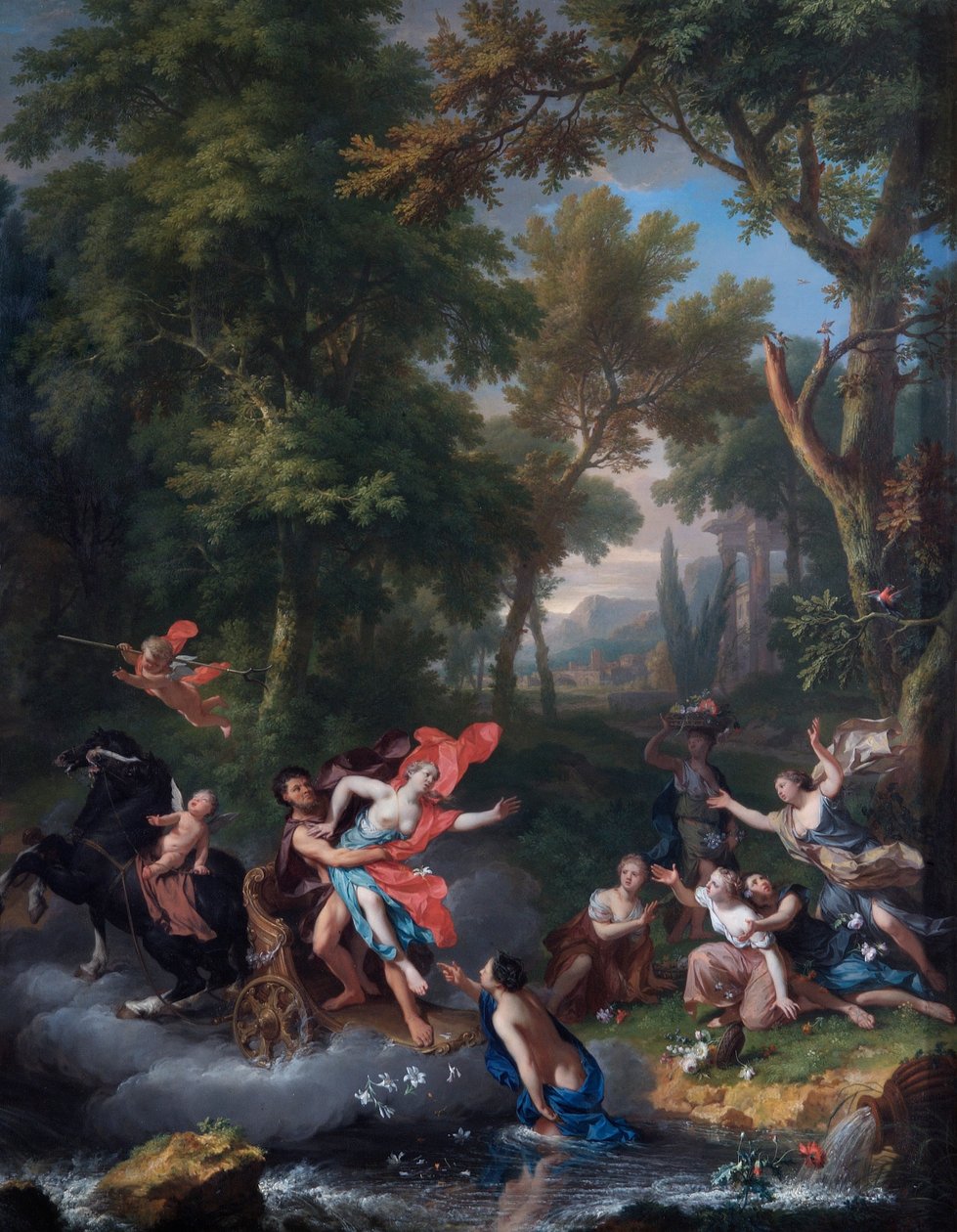 „Proserpina megerőszakolása”, 18. század alkotó: Jan van Huysum