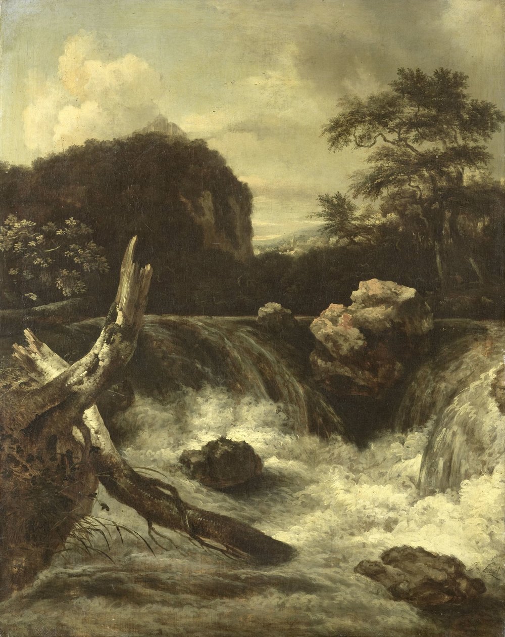 Egy vízesés alkotó: Jan van  Kessel