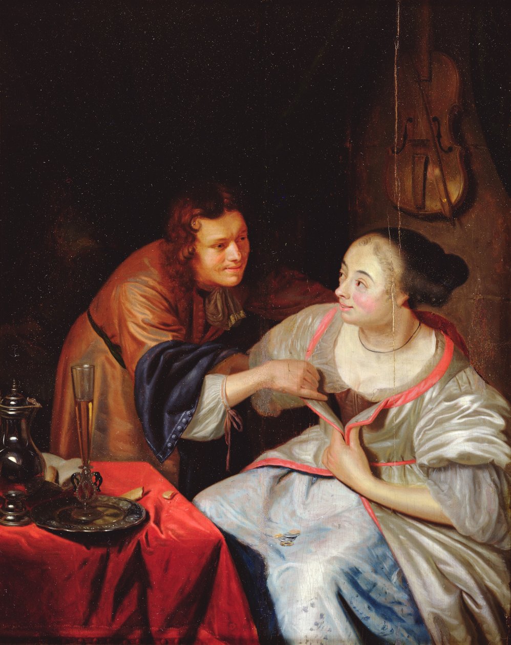 Galáns jelenet alkotó: Jan van Mieris