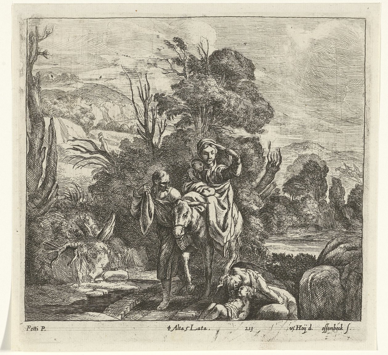 Repülés Egyiptomba alkotó: Jan van Ossenbeeck