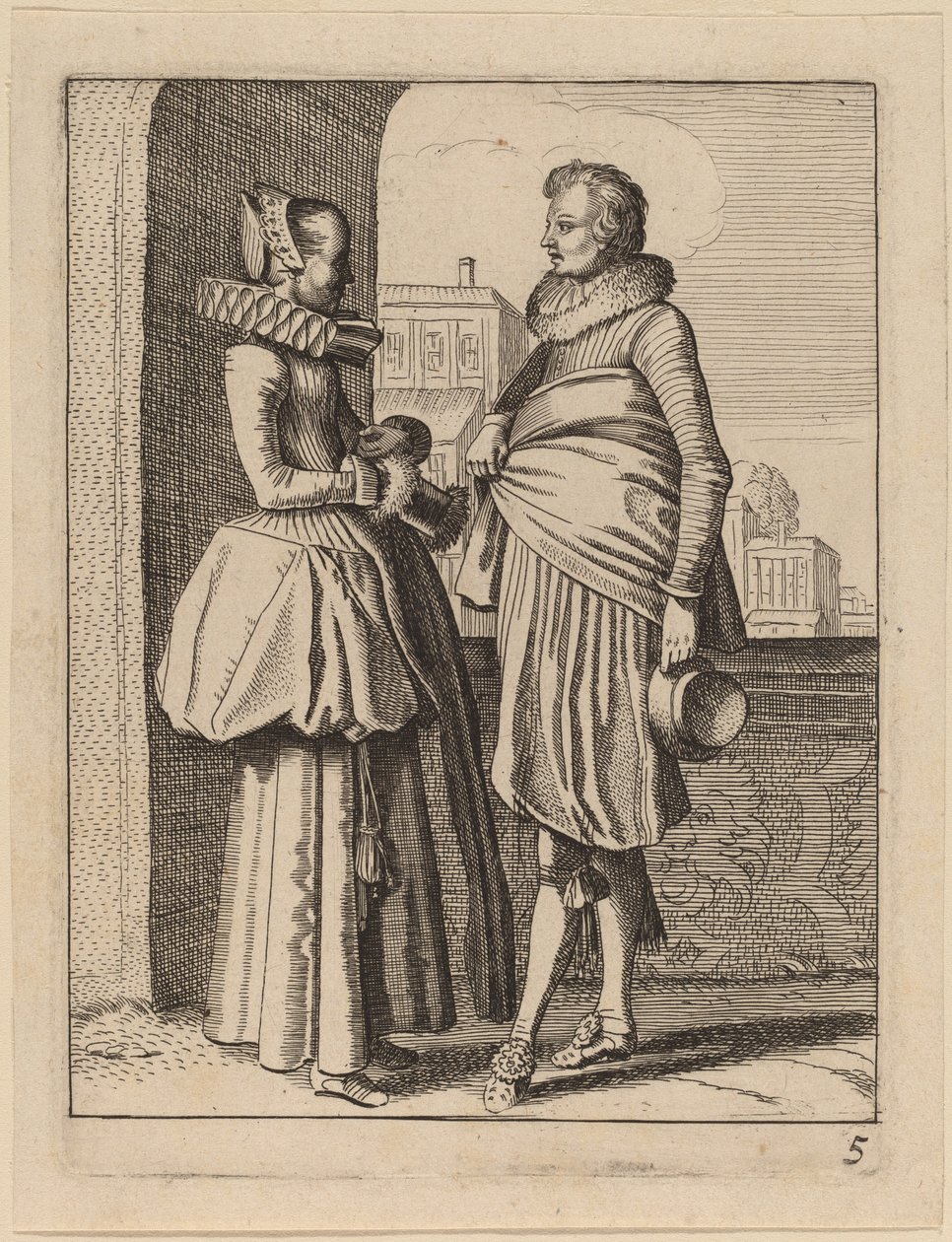 Két figura jelmezben alkotó: Jan van de Velde II