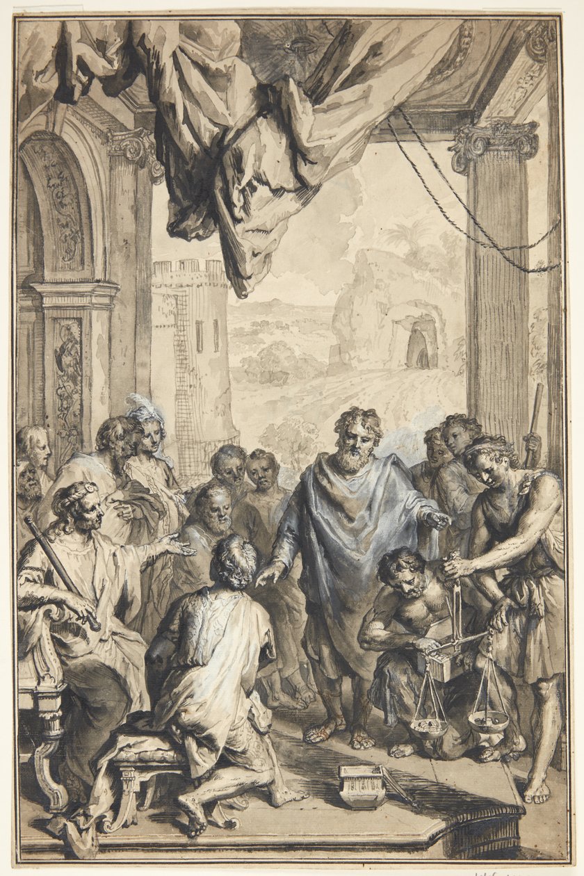 Antik jelenet(?) alkotó: Jan van den Hoecke