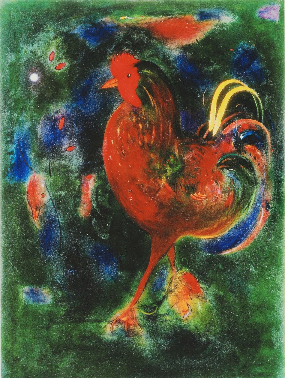 Cockerel, 2005 (giclee print) alkotó: Jane Deakin