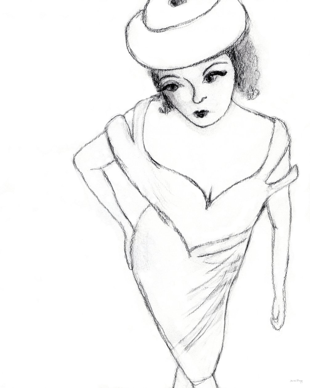 Fashion Molly, 2023 (ceruza, papír) alkotó: Janel Bragg