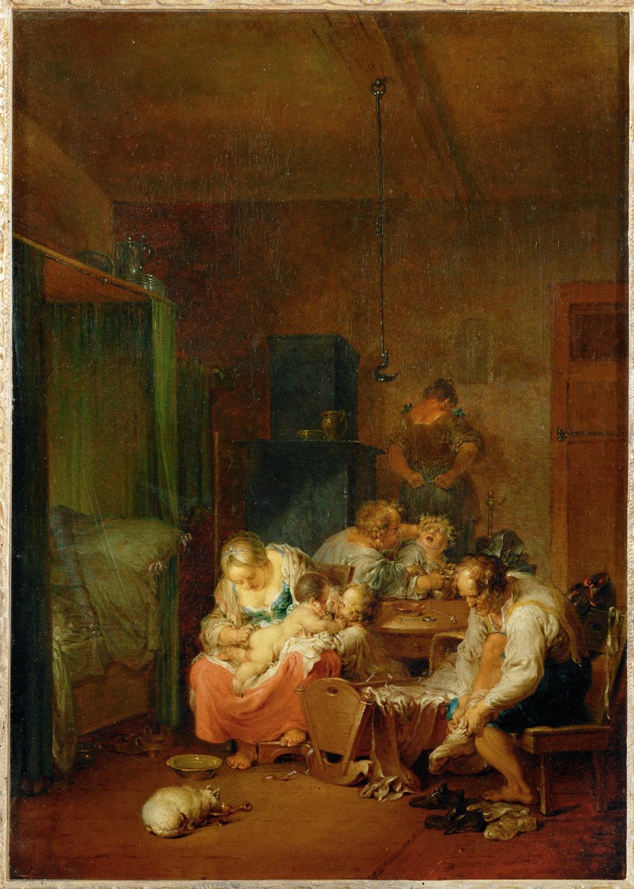 Belső tér, reggel (festmény vászonra) alkotó: Januarius Zick