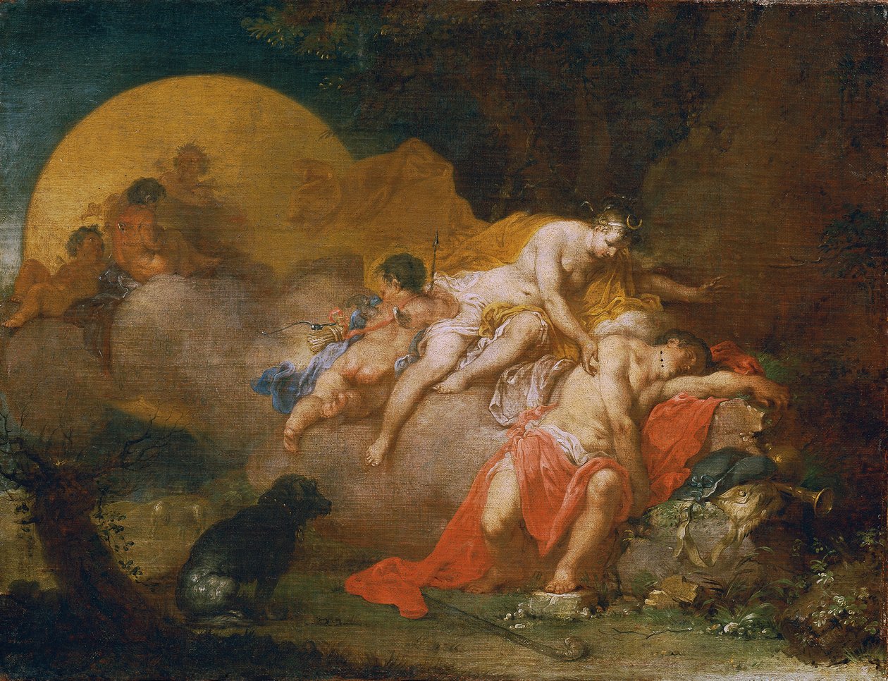 Luna és Endymion alkotó: Januarius Zick