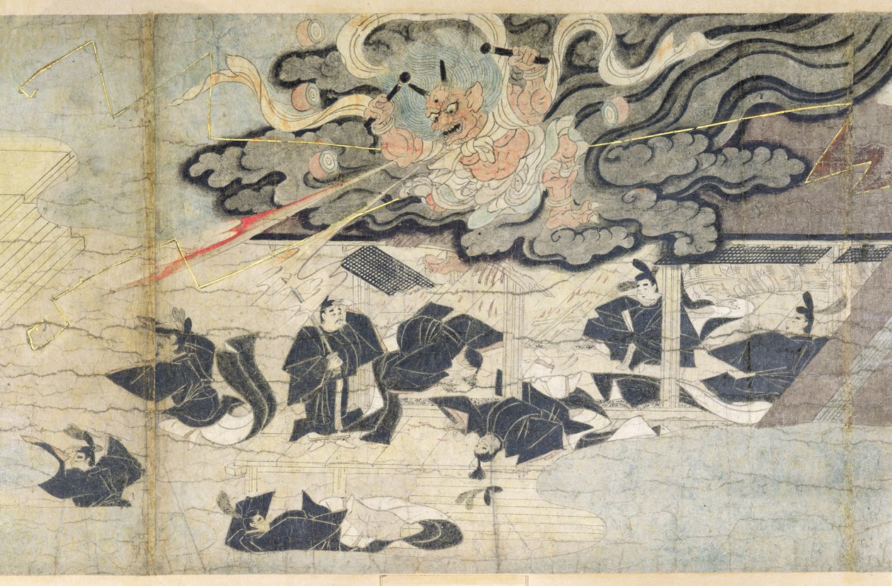 Demon Thunder, Tenjin szentély, Kamakura-korszak (1185-1333) (tinta selyemen) alkotó: Japanese School