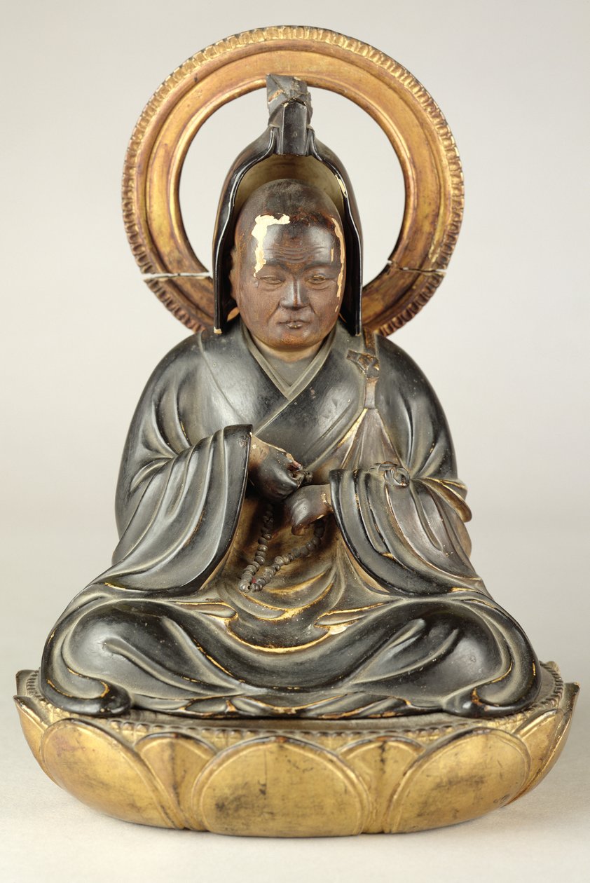 buddhista apát (lakkozott fa) alkotó: Japanese School