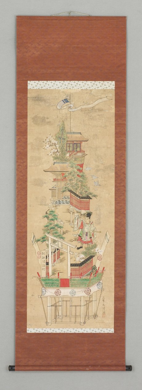 Ukiyoye jelenet, 19. század eleje (függő tekercs) alkotó: Japanese School