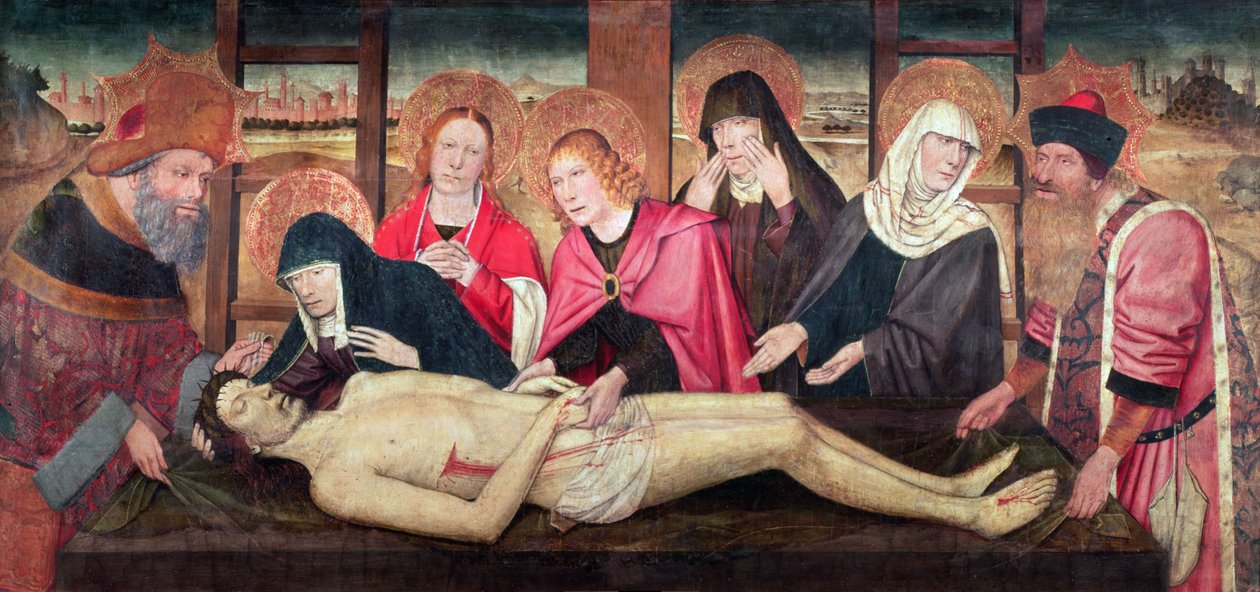 Krisztus temetése alkotó: Jaume Huguet