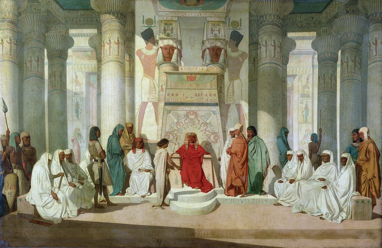 József magyarázza a fáraó álmait alkotó: Jean Adrien Guignet