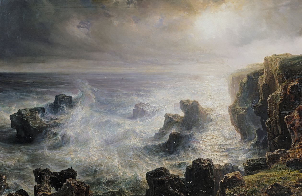 Vihar Belle-Ile partjainál alkotó: Jean Antoine Theodore Gudin