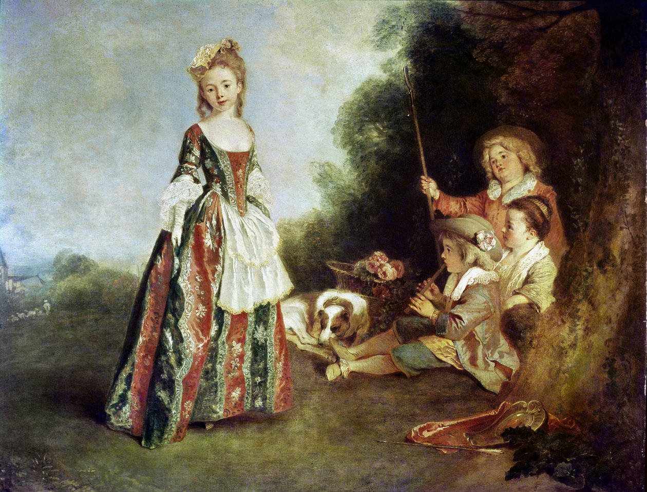A tánc, vagy írisz, 1719-20 alkotó: Jean Antoine Watteau