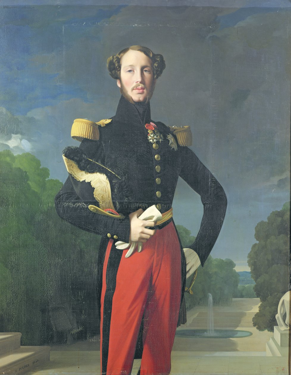 Ferdinand-Philippe (1810-42) Orléans hercege a Saint-Cloud-i parkban, 1843 alkotó: Jean Auguste Dominique Ingres