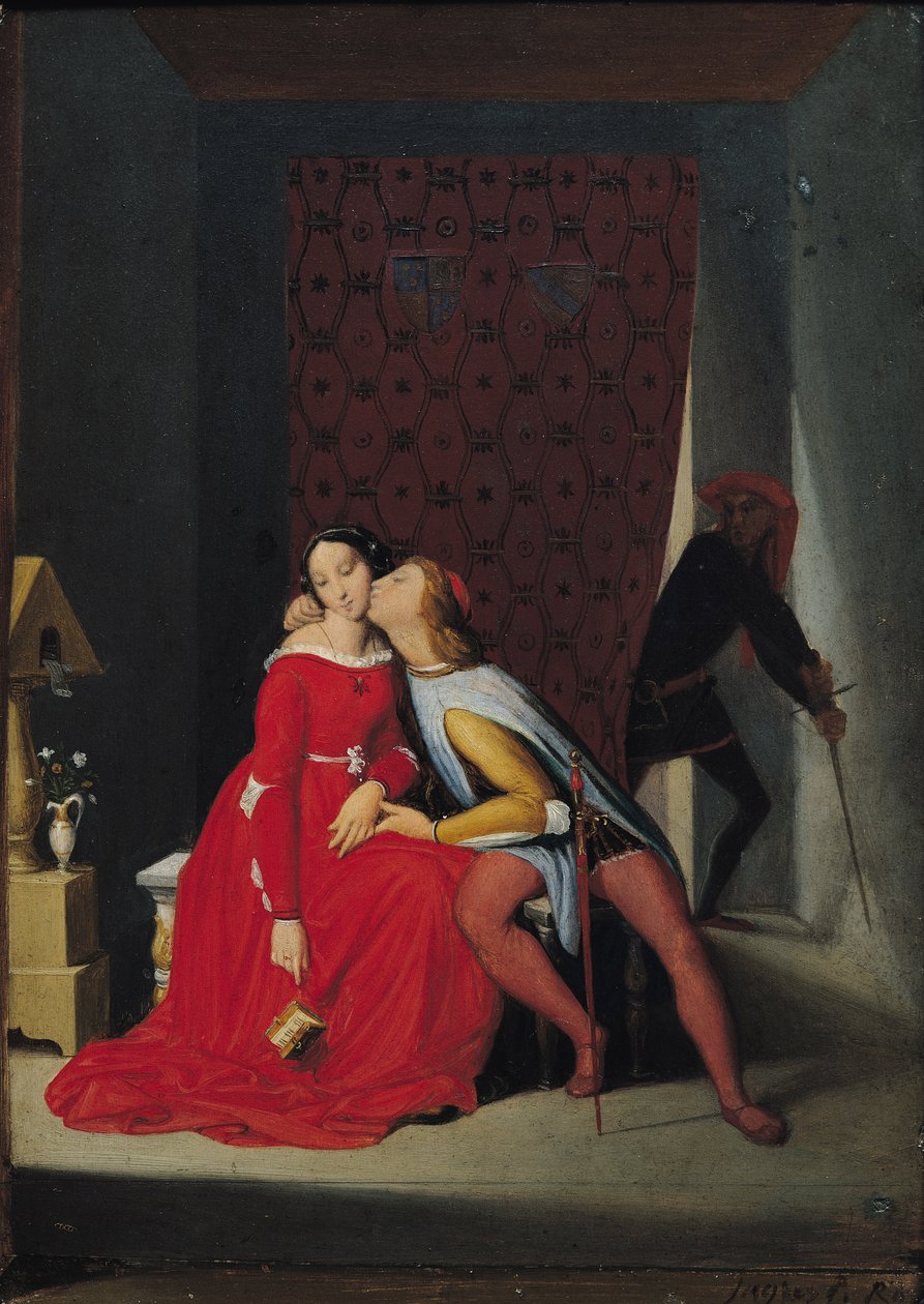 Gianciotto felfedezi Paolót és Francescát, 1814 alkotó: Jean Auguste Dominique Ingres