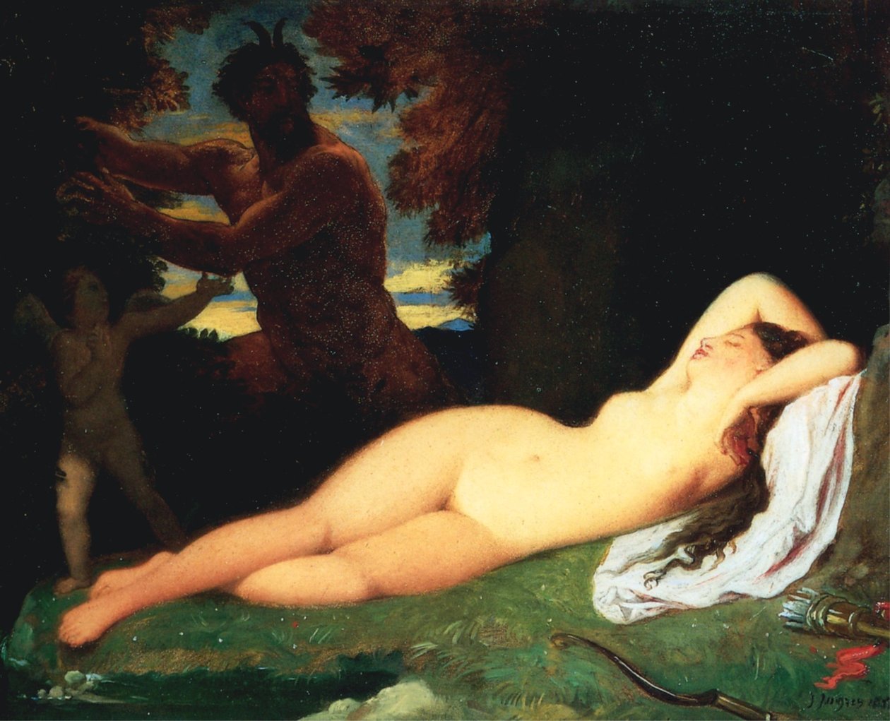 Jupiter és Antiope alkotó: Jean Auguste Dominique Ingres