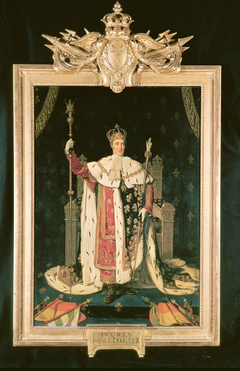 X. Károly (1757-1836) portréja koronázási köntösben, 1829 alkotó: Jean Auguste Dominique Ingres