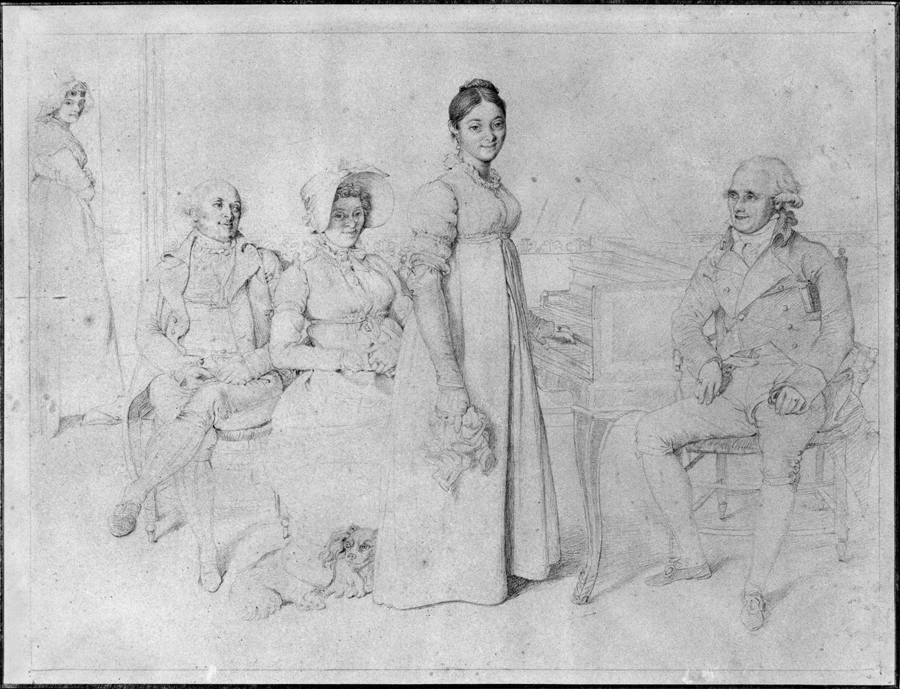 A Forestier család (grafit, papír) (lásd még 233241) alkotó: Jean Auguste Dominique Ingres