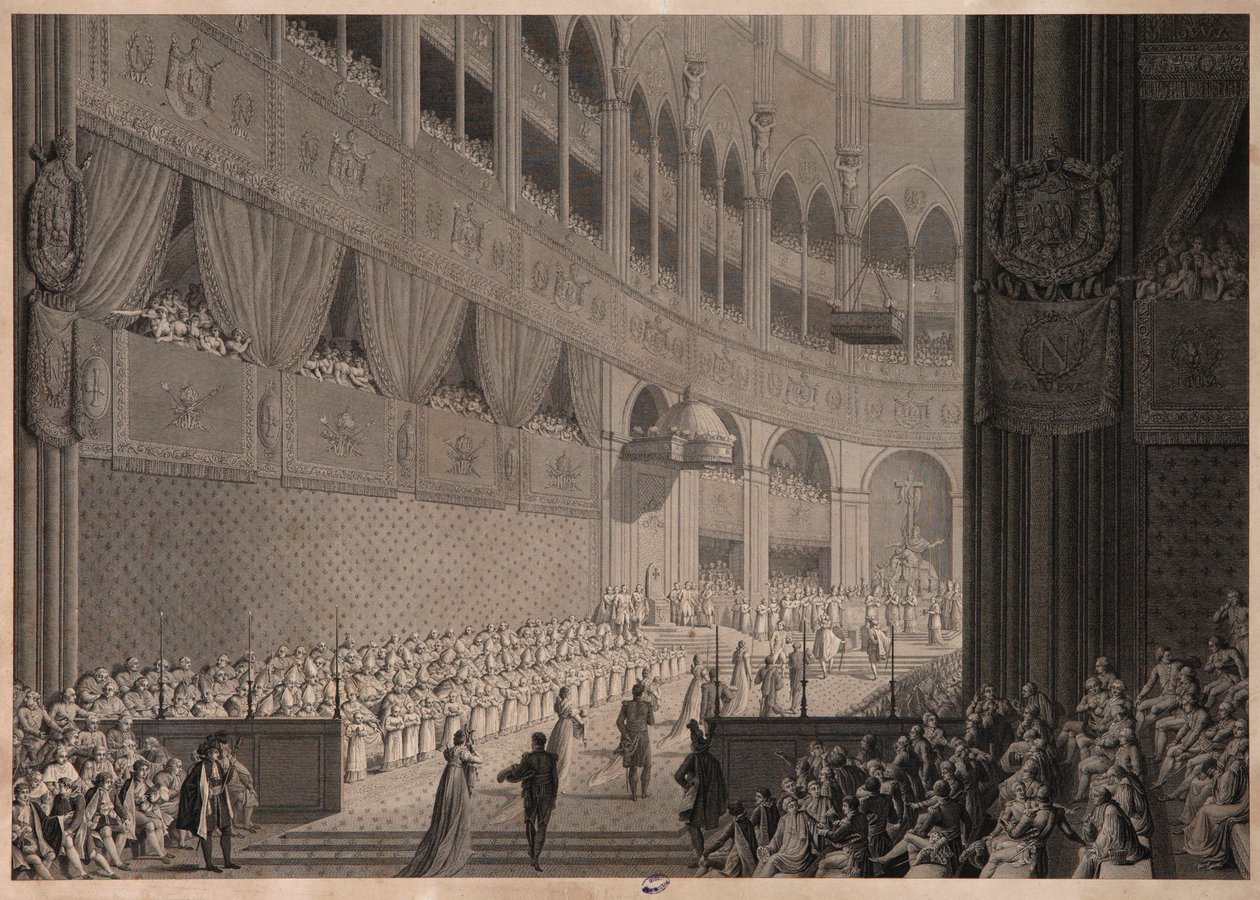 I. Napóleon koronázása, 1805 körül alkotó: Jean Baptiste and Fontaine, Pierre Francois Leonard Isabey