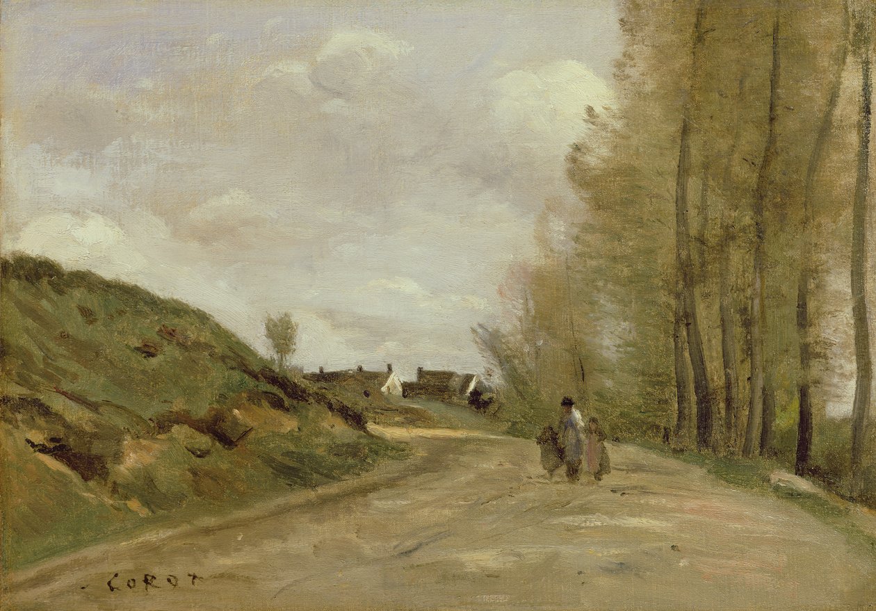 Az út Gouvieux-ban, 1850-60 körül alkotó: Jean Baptiste Camille Corot