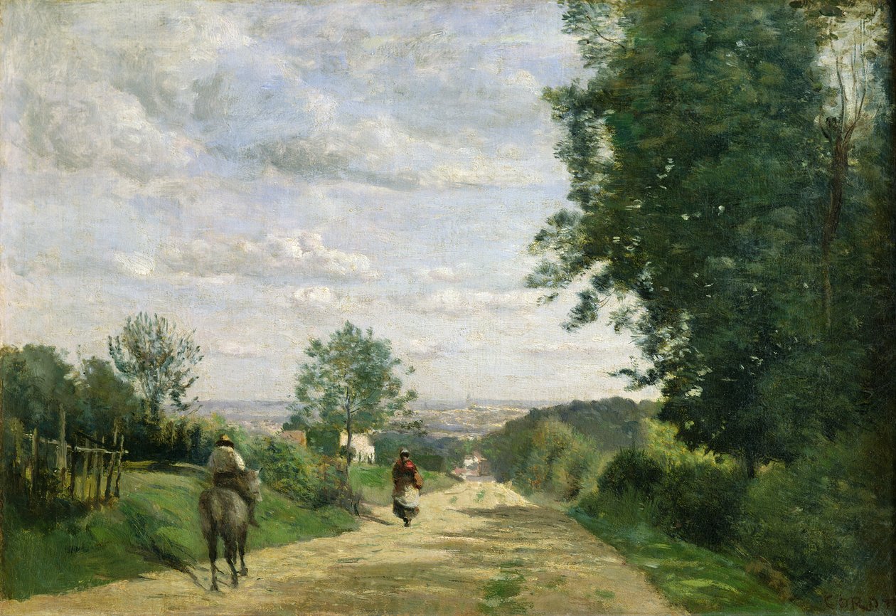 A Sevres-i út, 1858-59 alkotó: Jean Baptiste Camille Corot