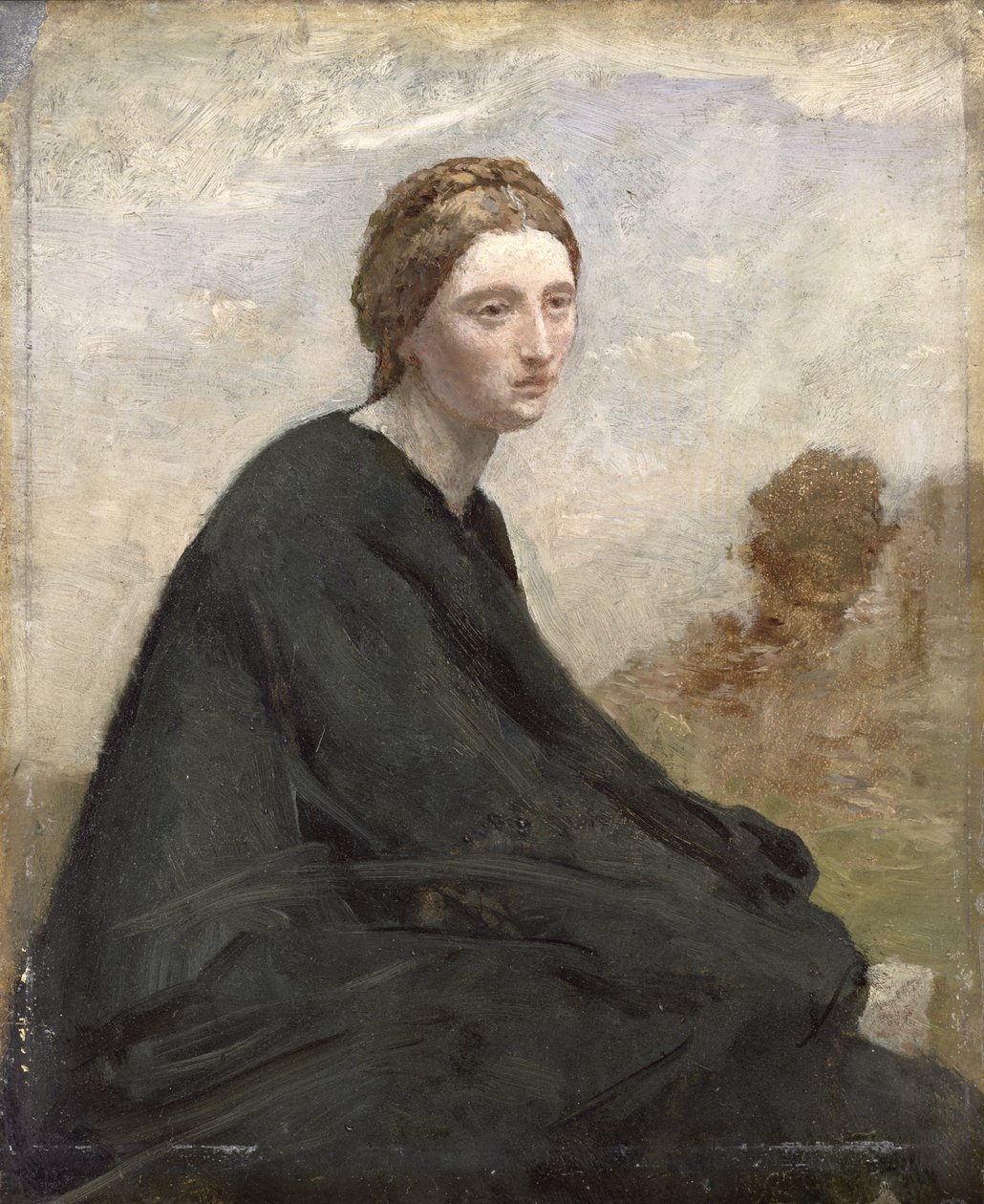 A merengő lány, 1857 körül (olaj, cink) alkotó: Jean Baptiste Camille Corot