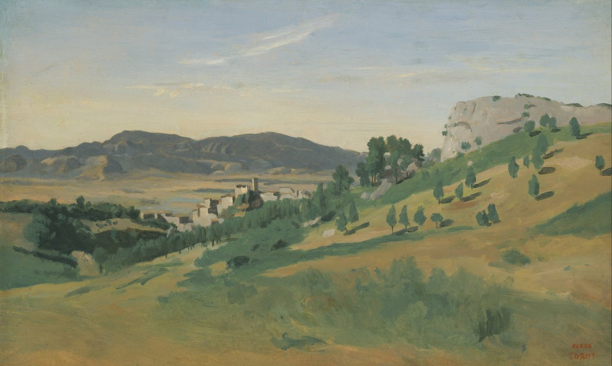 Olevano kilátása alkotó: Jean Baptiste Camille Corot