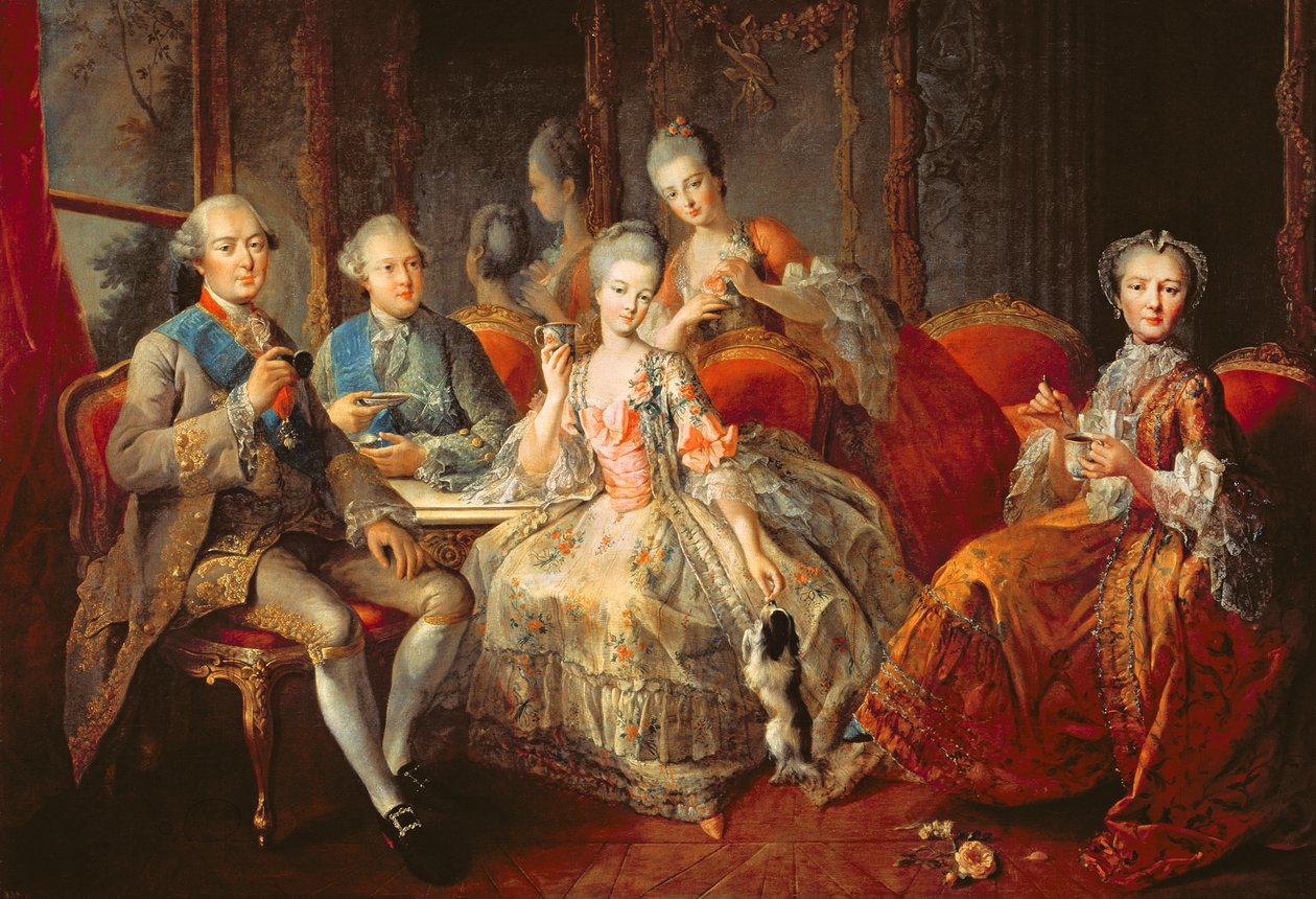 A Penthievre család vagy a csokoládé, 1768 alkotó: Jean Baptiste Charpentier
