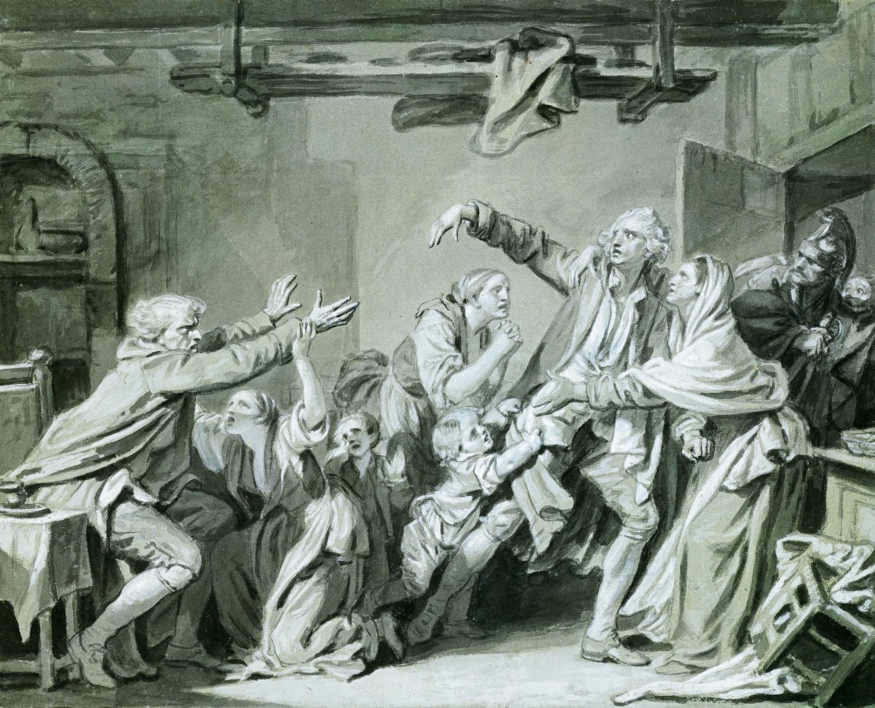Egy apa átkozza hos hálátlan fiát, 1777 alkotó: Jean Baptiste Greuze