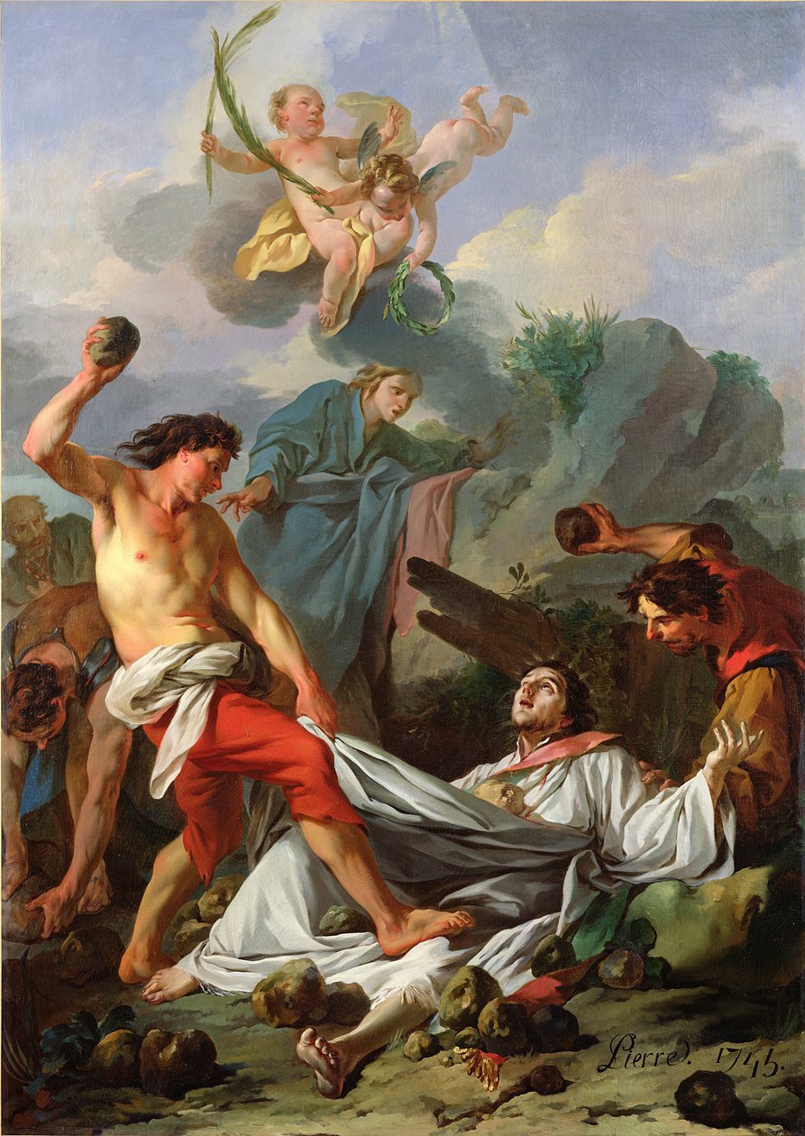 Szent István vértanúhalála, 1745 alkotó: Jean Baptiste Marie Pierre