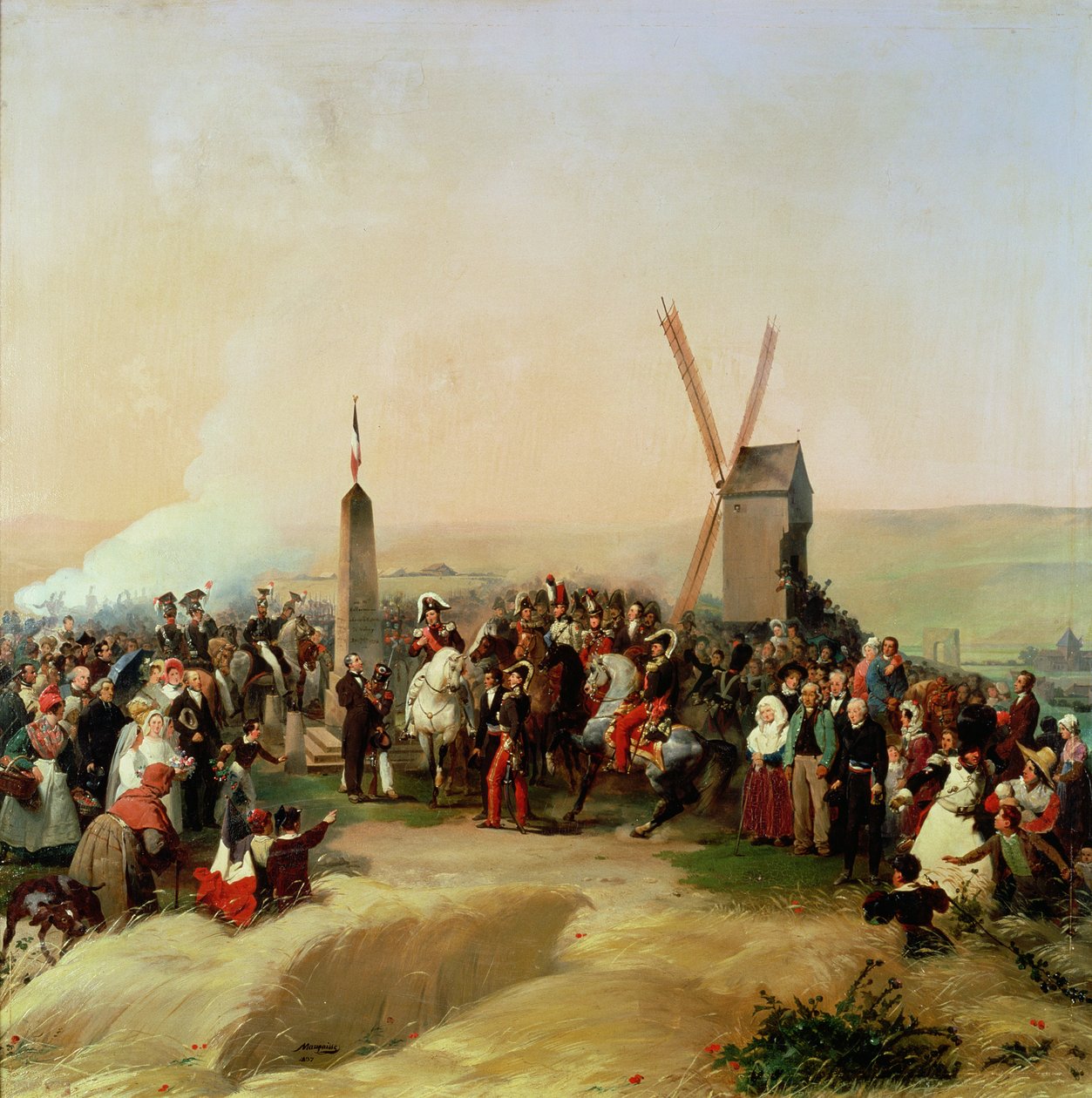Louis-Philippe (1773-1850) 1831. június 8-án látogatást tett a valmyi csatatéren alkotó: Jean Baptiste Mauzaisse