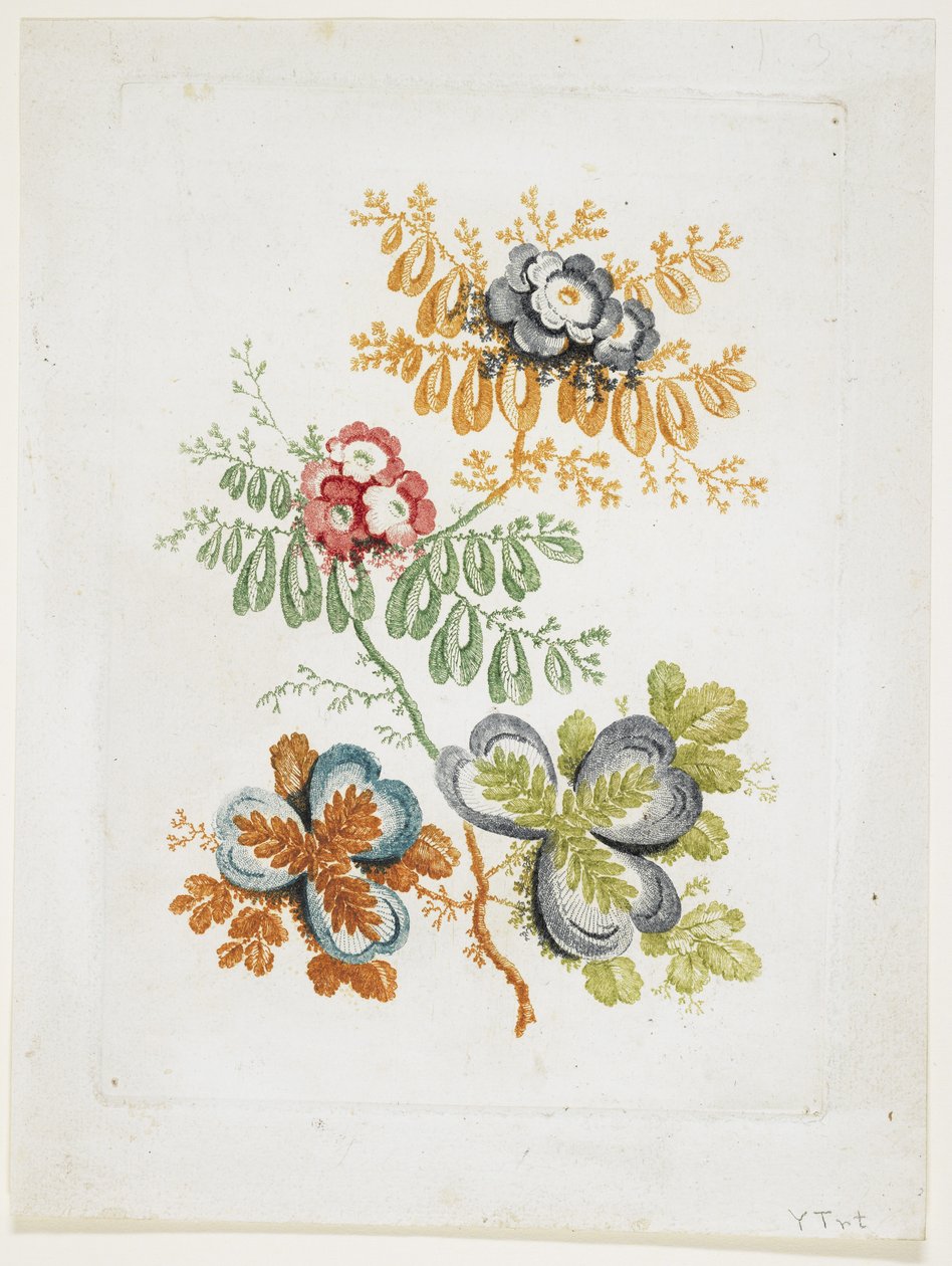 Bouquet de Fantaisie, Nouvelle Suitte De Cahiers De Fleurs Ideales, 18. század vége alkotó: Jean Baptiste Pillement