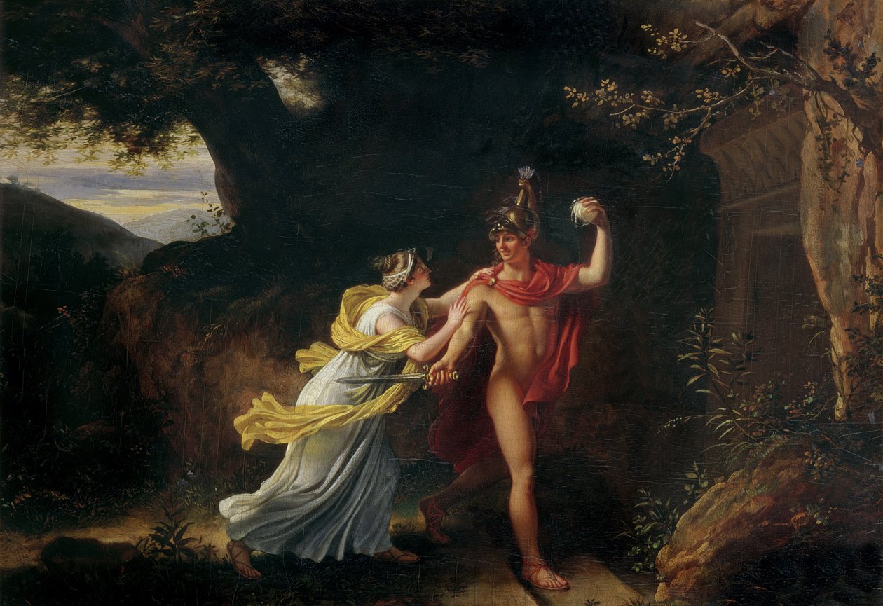 Ariadné és Thészeusz, alkotó: Jean Baptiste Regnault