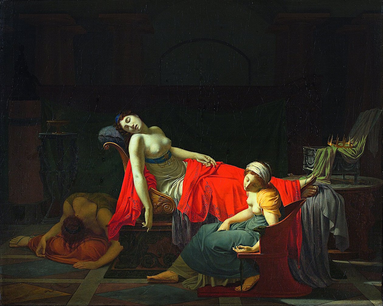Kleopátra halála alkotó: Jean Baptiste Regnault