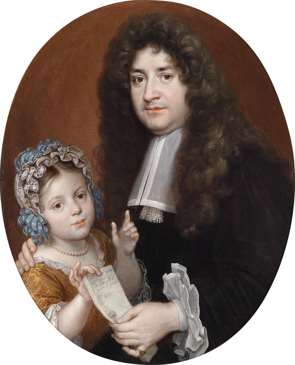Egy fiatal lány végrendeletet kap a gyámjától alkotó: Jean Baptiste Santerre