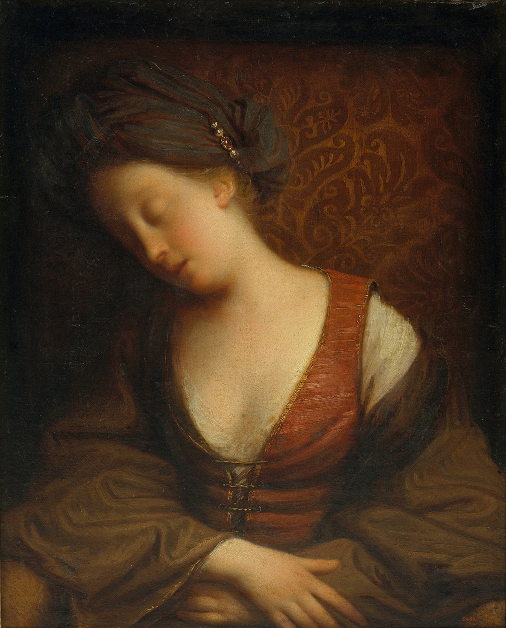 Fiatal nő alszik alkotó: Jean Baptiste Santerre