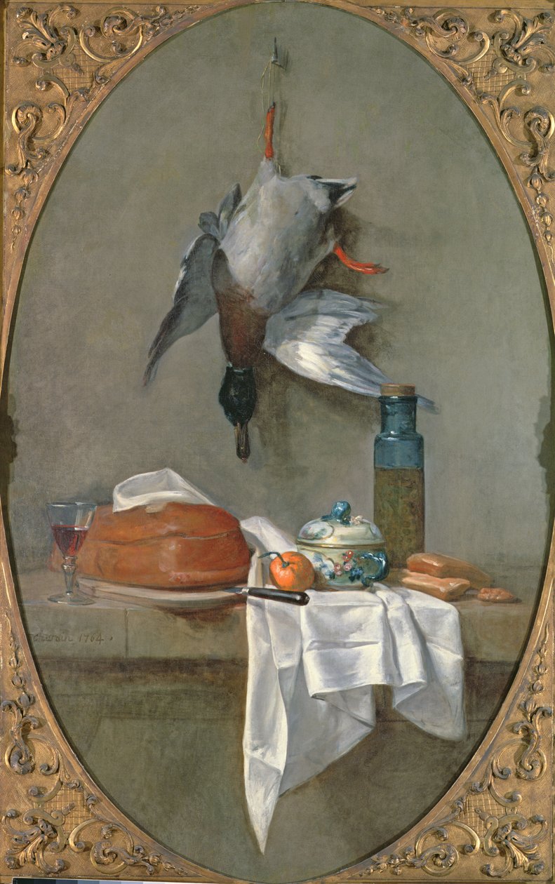 Csendélet kacsával, 1764 alkotó: Jean Baptiste Simeon Chardin