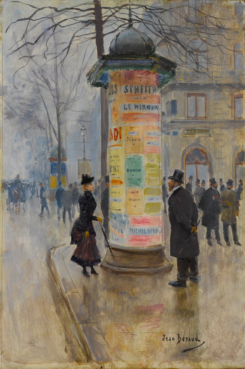 Párizsi utcai jelenet alkotó: Jean Beraud