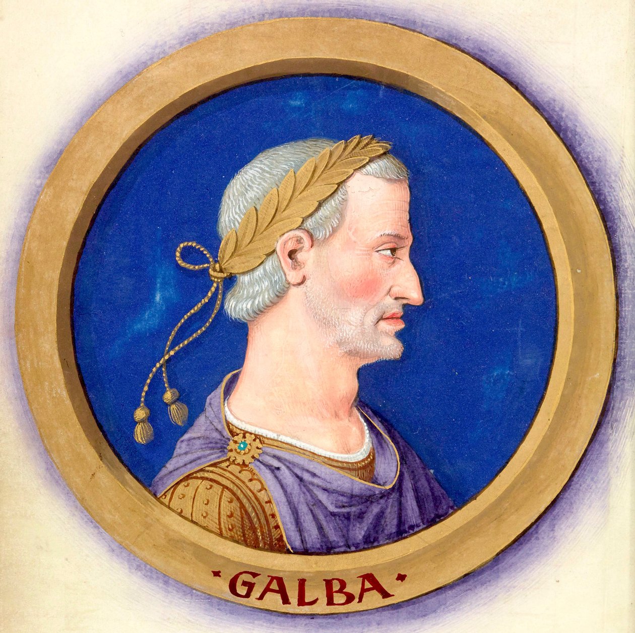 A tizenkét Caesar leírása figuráikkal 7-Galba alkotó: Jean Bourdichon