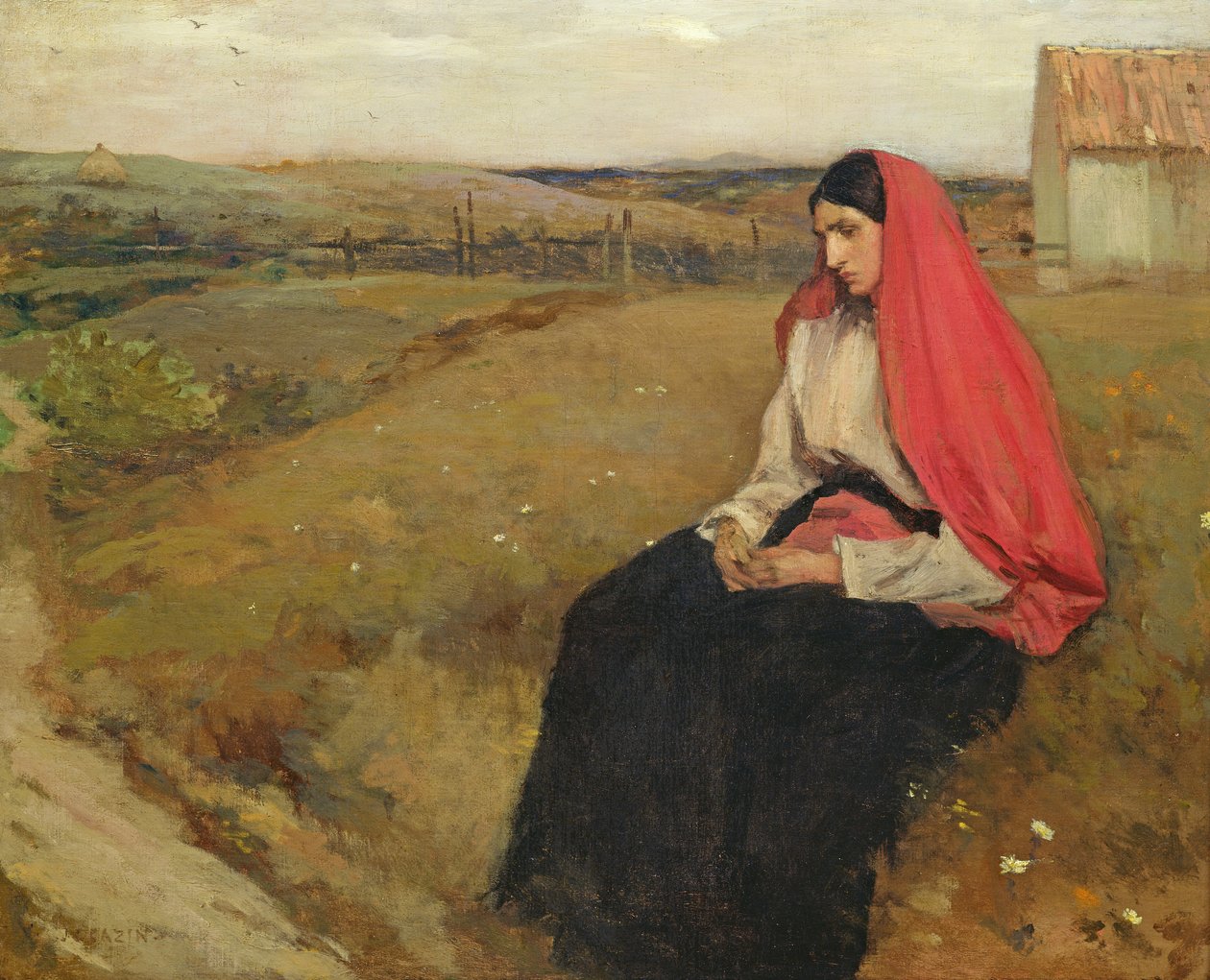 Nő a tájban alkotó: Jean Charles Cazin