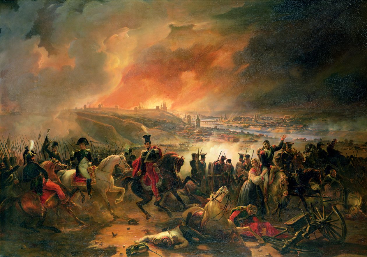 A szmolenszki csata, 1812. augusztus 17., 1839 alkotó: Jean Charles Langlois