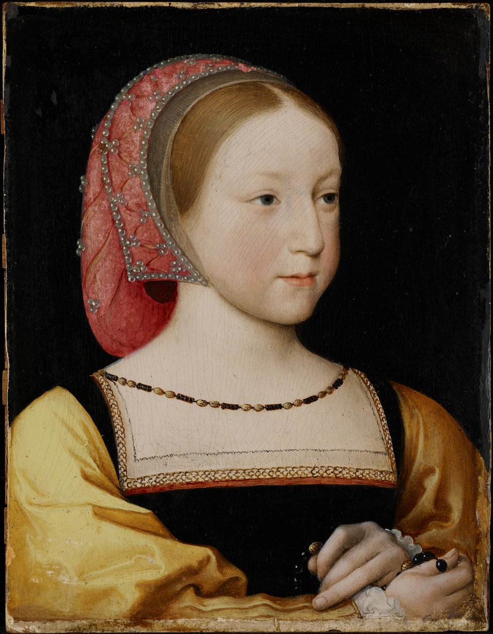 Francia Charlotte portréja, 1522 körül (olaj, bölcsős panel) alkotó: Jean Clouet