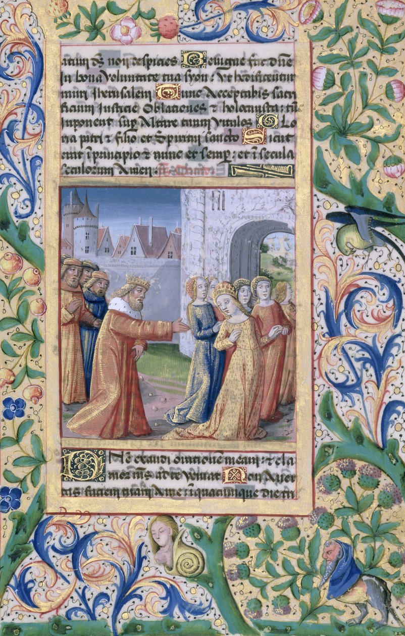 Ms Lat. Q.v.I.126 f.57 Dávid király, aki Batsabére vágyik, a „Louis d