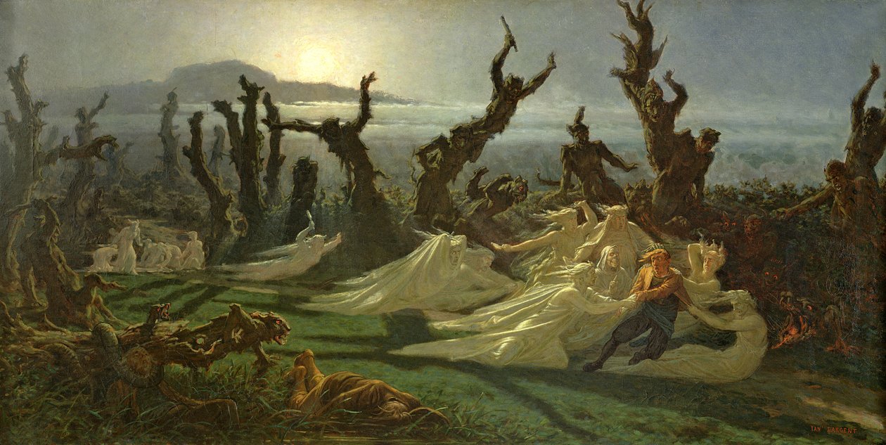 Az éjszaka mosónői 1861 körül alkotó: Jean Edouard Dargent